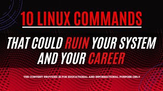 10 Most Dangerous Linux Terminal Commands You Should Avoid [upl. by Camus291]