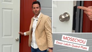 MOSECYOU Door Latch Guard Plate steel and easy install doors latch safety [upl. by Ysak967]