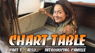 Installing a Chart Table on an Alberg 30 Sailboat with Camille on Sailing Vessel Triteia  Part 1 [upl. by Ariak]