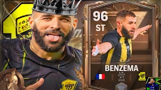 96 RATED BENZEMA FC MOBILE CENTURION CARD REVIEW GAMEPLAY BIG BENZ IS BACK [upl. by Ainafets]