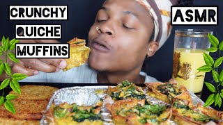 Crunchy Quiche Muffins YUM ASMRMukbang [upl. by Quintana]