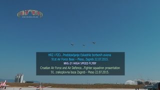 Mig21 high speed flyby Croatian Air Force91st Air Force Base–Pleso Zagreb 22072015 [upl. by Laira]