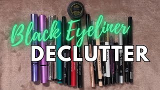 MAKEUP DECLUTTER 2024 \ Episode 13 Black Eyeliner \ Speed Reviews amp Cutting My Collection in HALF [upl. by Zelazny]