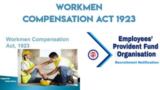 Workmen compensation Act 1923  upsc EPFO  Social security Labour law  Labour law [upl. by Dnomder]