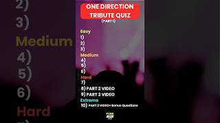 Ultimate One Direction Tribute Quiz PART1 🎤 Are You a True Directioner onedirection 1DQuiz [upl. by Ary587]