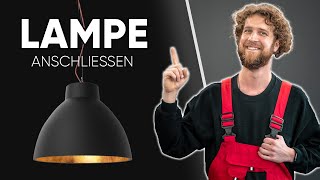 LAMPE ANSCHLIESSEN  Deckenleuchte richtig verkabeln und Montage Tipps [upl. by Aro391]