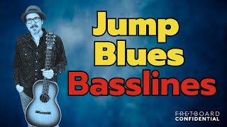 Jump Blues Basslines Acoustic Fingerstyle Guitar Lesson [upl. by Aicil616]