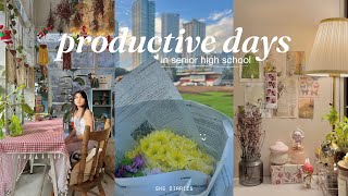 productive school vlog 🌻 finals week studying schoollife balance 📚 [upl. by Wootten]