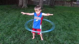 Hula Hoop Catching 4 Year Old [upl. by Mitman852]