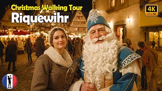 🇫🇷 RIQUEWIHR  The Magic of Christmas Alsace France Complete Walking Tour 4K60fps [upl. by Gery]