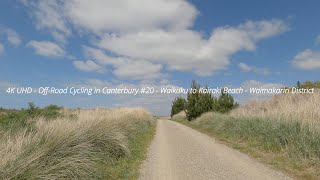 4K UHD  OffRoad Cycling in Canterbury 20  Waikuku to Kairaki Beach  Waimakariri District [upl. by Male]