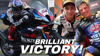 Race 2 WSBK Most Czech Republic  FANTASTIC Hattrick from Toprak Razgatlioglu after Beating Bulega [upl. by Chloette]