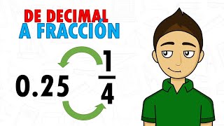 CONVERTIR DECIMAL A FRACCIÓN Super facil  Para principiantes [upl. by Esinwahs]