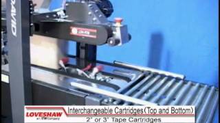 Loveshaw LDXRTB SemiAutomatic Random Case Sealer Video [upl. by Adnamar]