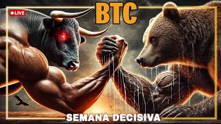 😱 BITCOIN EM SEMANA DECISIVA 🟢 ANÁLISE AO VIVO DO BTC [upl. by Patman369]