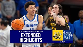 Wichita State at Memphis College Basketball Extended Highlights I CBS Sports [upl. by Aitram]