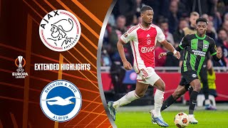 Ajax vs Brighton Extended Highlights  UEL Group Stage MD 4  CBS Sports Golazo [upl. by Leugar44]