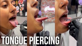 Must watch 😱 TONGUE PIERCING [upl. by Eirroc]