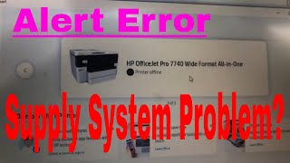 How to checking HP Officejet Pro 7740 inks cartridges Error cant print use HP Smart app [upl. by Altis]