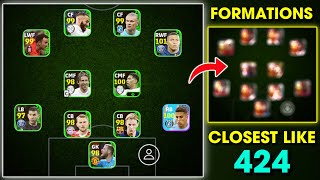 How to Get Closest Formations to 424 in eFootball 2024 mobile 😍  eFootball Best Formations [upl. by Ermentrude894]