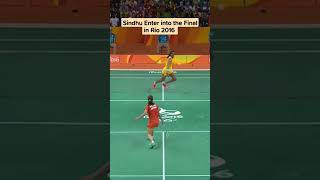 PV Sindhu Rio Olympic Semi final Badminton Match Winning Shot [upl. by Rhee]