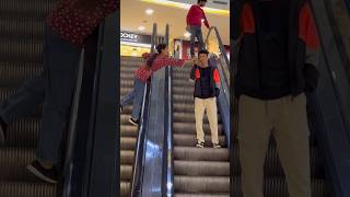 I phone snatching prank 🤣 on escalator escalator prank funny [upl. by Don]