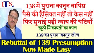 REBUTTAL OF PRESUMPTION 139 NI ACT CROSS EXAMINATION RAJARAM BASALINGAPPA IPC CRPC EVIDENCE DV ACT [upl. by Eceertal729]