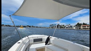 Bow Shade for Cobia 262 center console from The Canvas Factory [upl. by Ayam]