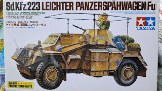 Tamiya SdKfz223 Leichter Panzerspahwagen 135 Box open [upl. by Iva]