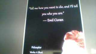 emil cioran quote [upl. by Menzies]