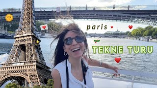 PARİS TEKNE TURU • Seine Nehri üzerinde romantik Paris manzaraları [upl. by Egiedan]