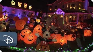 Couple Celebrates a Disney Halloween in Their Yard  Disney Parks [upl. by Eimarrej]