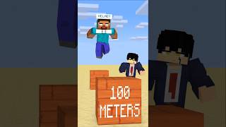 HELP Herobrine How Far He Can Jump friendship shorts trending anime [upl. by Ellinad252]