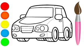 How to draw a car  Car drawing easy  MagicSparklesArt [upl. by Malvin]