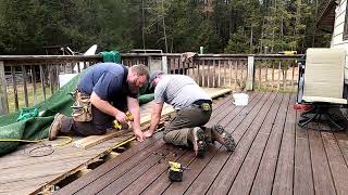 Trex decking install with hidden fasteners [upl. by Dayna]