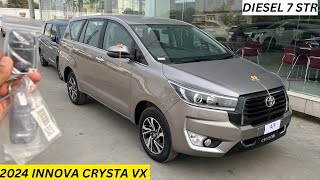 Updated 2024 Toyota Innova Crysta VX 7 Str Review  2024 Innova Crysta VX  Toyota Innova Crysta VX [upl. by Nahtam361]