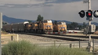 Railfanning At Palm Springs North CA And Beaumont CA On 9724 [upl. by Pollie]