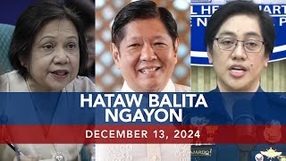 UNTV Hataw Balita Ngayon  December 13 2024 [upl. by Seton75]