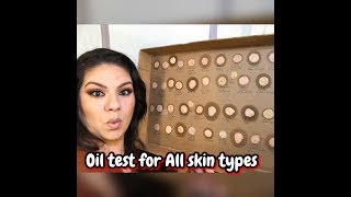 OIL TESTING 40 FOUNDATIONS FOR OILY COMBO AND DRY SKIN [upl. by Macleod]