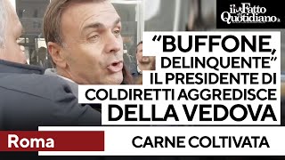 Il presidente di Coldiretti insulta e aggredisce Della Vedova le forze dellordine lo allontanano [upl. by Anirak]