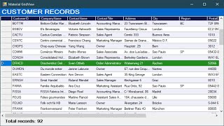 C Tutorial  DataGridView Material Design  FoxLearn [upl. by Piks]