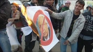 Palestinians celebrate death of Ariel Sharon [upl. by Reivad]