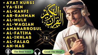 Peaceful Voice Ayat Kursi 7x Surah Yasin Ar Rahman Waqiah Al Mulk Kahfi Ikhlas Falaq An Nas [upl. by Tterrej]