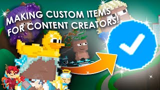 MAKING CUSTOM ITEMS FOR CONTENT CREATORS Growtopia Edition [upl. by Araik543]