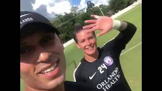 Ashlyn Harris after a good save at practice [upl. by Tennos]