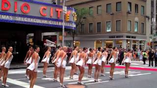 Christmas in August The Rockettes performing on Sixth Avenue NYC this morning [upl. by Nork]