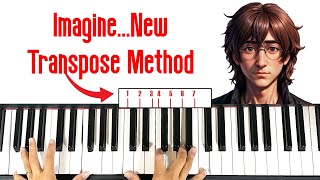 How to Play Imagine In Any Key Using This New Transposing Method Piano Accompaniment Tutorial [upl. by Evars]