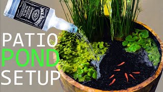 Howto Build a Patio Pond from a Barrel [upl. by Lechar]