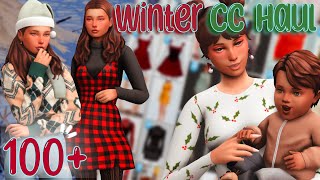 100 MUST HAVE Maxis Match CC Finds  The Sims 4 Winter CC Haul WITH LINKS [upl. by Dorelia]