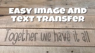 Easily Transfer Text or Images onto Wood [upl. by Nelyaw]